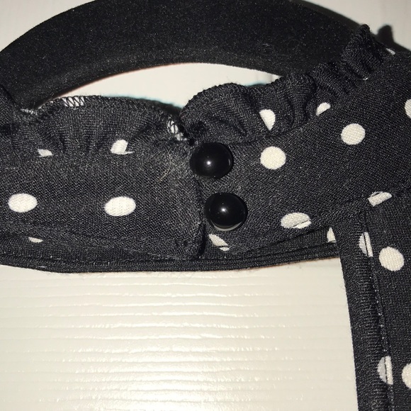 Polka- Dot Cut Out Shoulder Dress - Picture 4 of 5